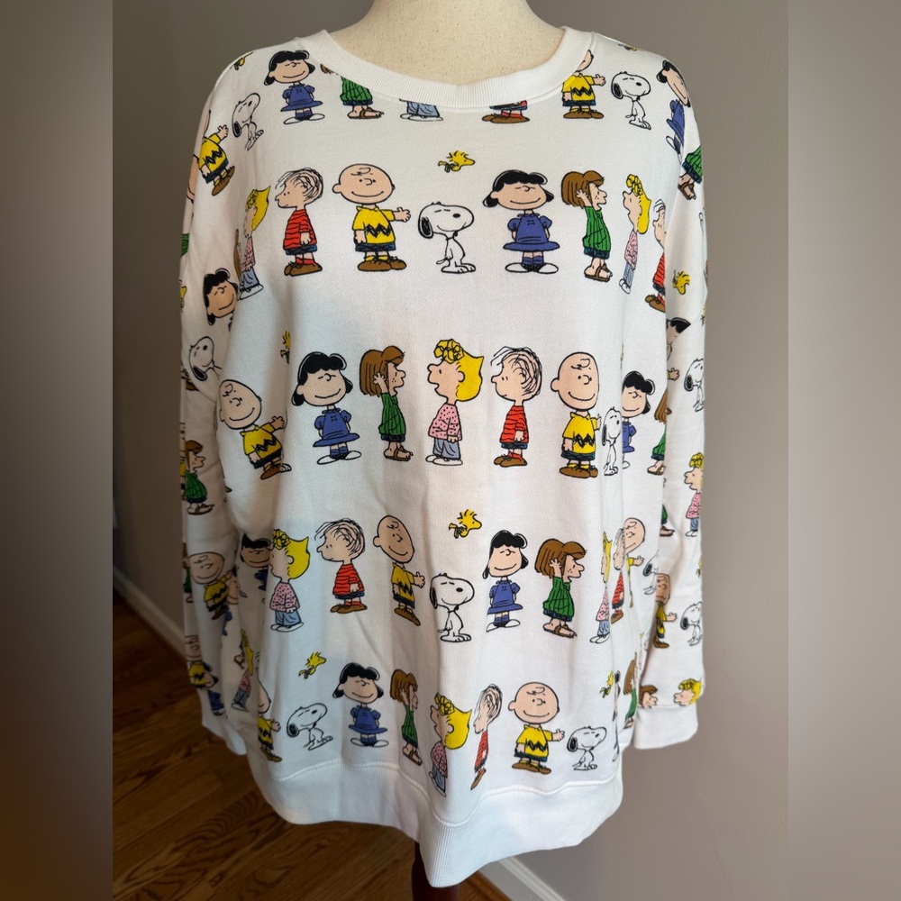 Peanuts Graphic Crewneck Sweatshirt - Plus Size 3X